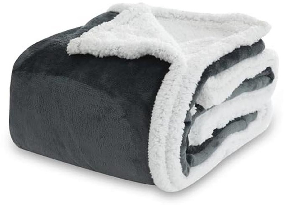 Warme Dubbelzijdige Knuffeldeken - Dikke Fleece Deken voor Kinderen en Volwassenen