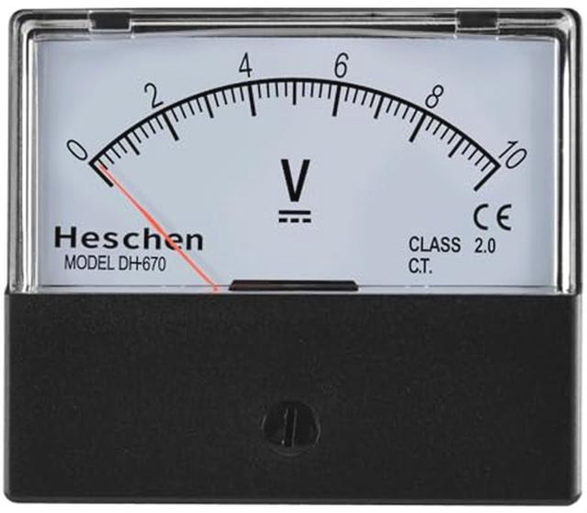 Rechthoekige Analoog Volt Meter 0-10V voor Paneel