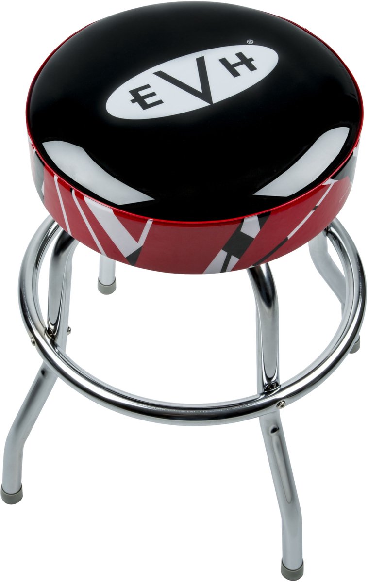 EVH Logo Barstool with Striped Trim 24"