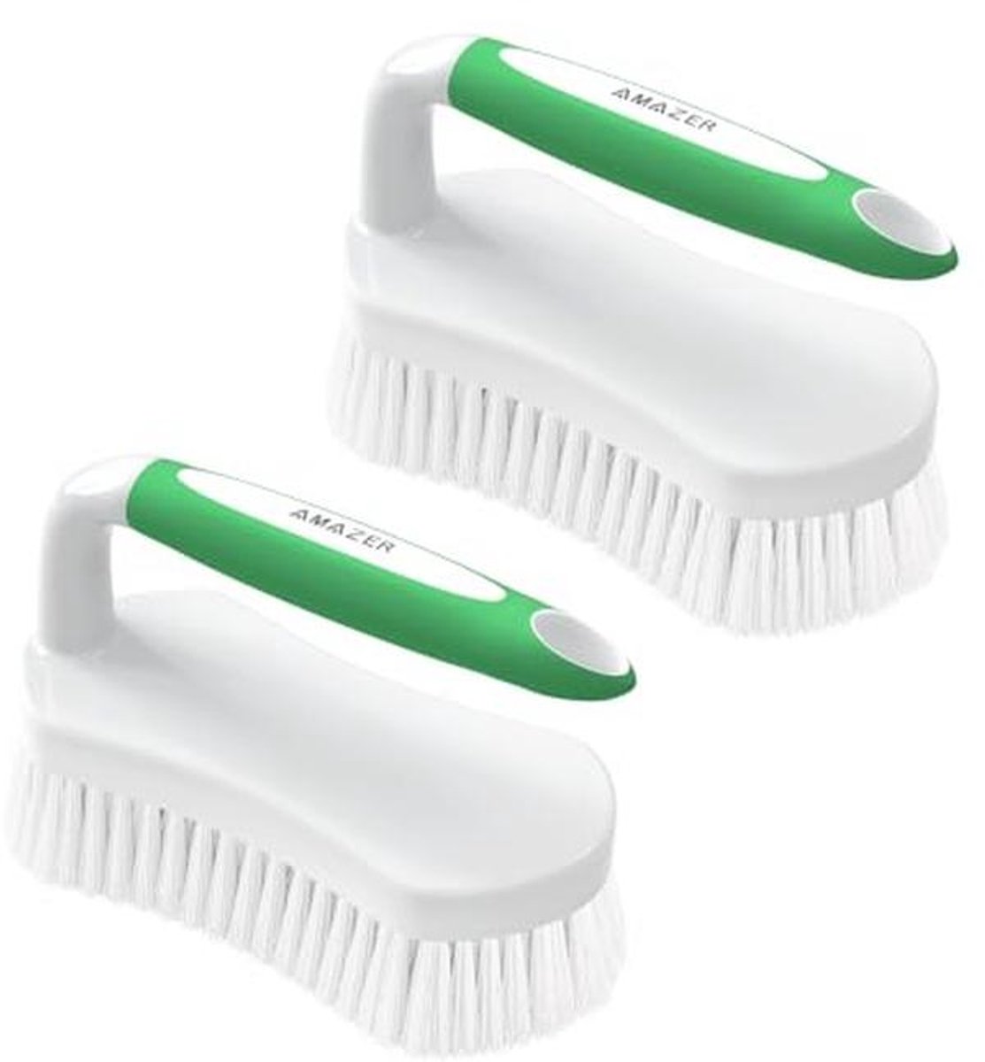Schrobborstel voor het reinigen van douche, badkuip, gootsteen en vloer - 2-pack (groen)