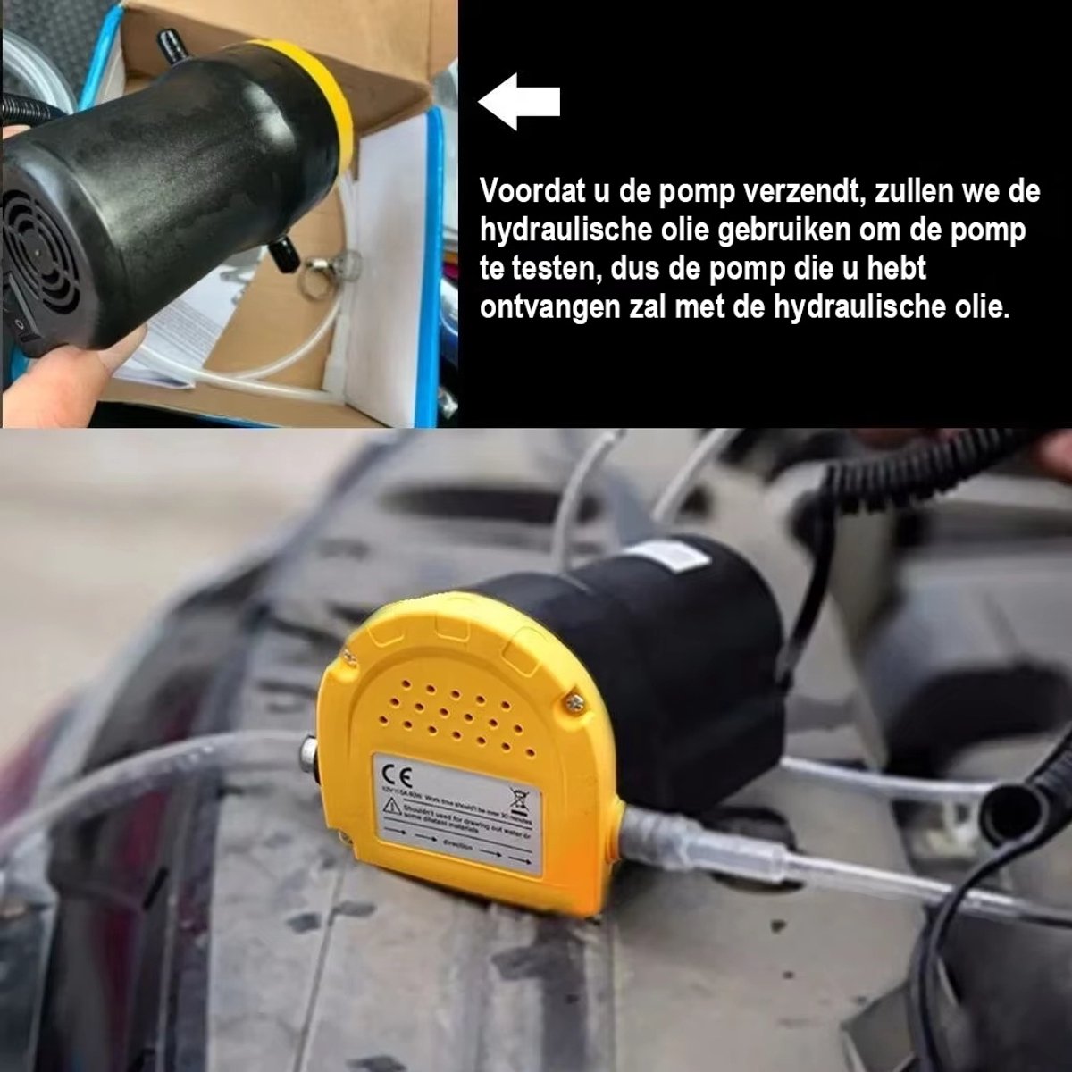 Elektrische Oliepomp 12V - Olie Overdracht Pomp - Olie Extractor - oliepomp voor het opvangen van brandstof - Draagbare Brandstofpomp - Koperen Motor - 1 Liter Per Minuut - Sinterklaas cadeau auto thumbnail 6