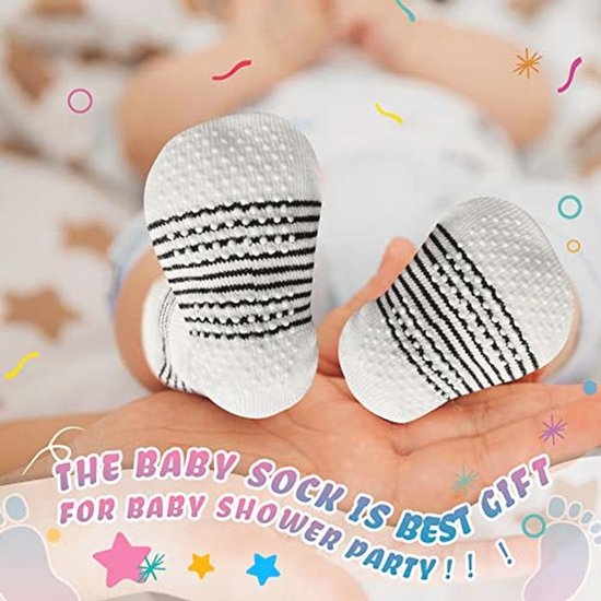 Antislip Babysokken 0-6 maanden met Spreuken - Grappige Cadeaus voor Pasgeborenen — afbeelding 2