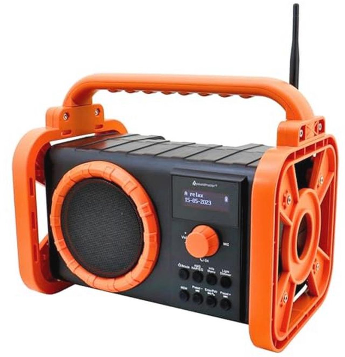 Bouwplaatsradio DAB+ FM-RDS met Bluetooth en Li-Ion Accu - Spatwaterdicht en Stofdicht