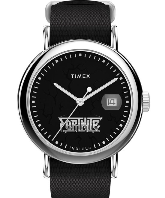 Timex X Fortnite Weekender TW2Y46400 Horloge - Textiel - Zwart - Ø 37 mm