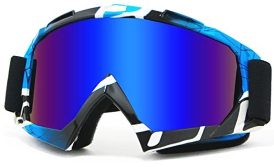 Jilskl Motorcross leren bril, motorcross bril, geschikt voor motorfietsen, racewagens, offroad-racen, offroad-motorfietsen, mountainbikes, ski- of open helmen enz., rood/zwart Jilskl Motorcross leren bril, motorcross bril, geschikt voor motorfietsen, racewagens, offroad-racen, offroad-motorfietsen, mountainbikes, ski- of open helmen enz., rood/zwart