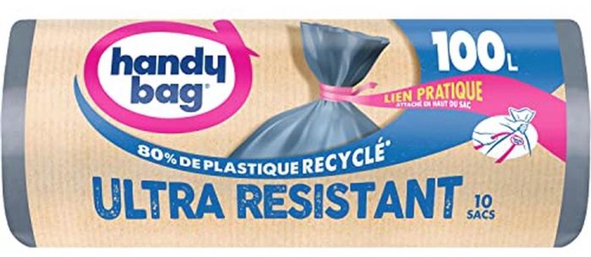Vuilniszakken 10 stuks - 100 liter - Extreem resistent en lekvrij - 3-laags met praktische sluiting