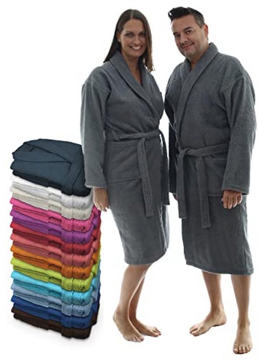 Unisex Badjas 100% Amerikaanse Terrey Stof 400g met Riem en Zakken - Zacht en Comfortabel