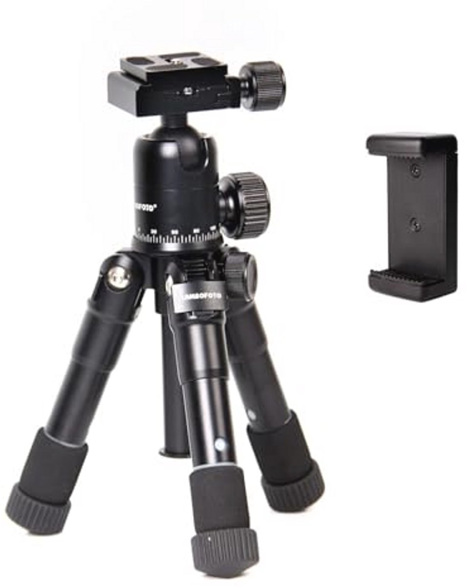 Lichtgewicht Mini Statief voor DSLR en Smartphone met 360-Graden Kogelkop