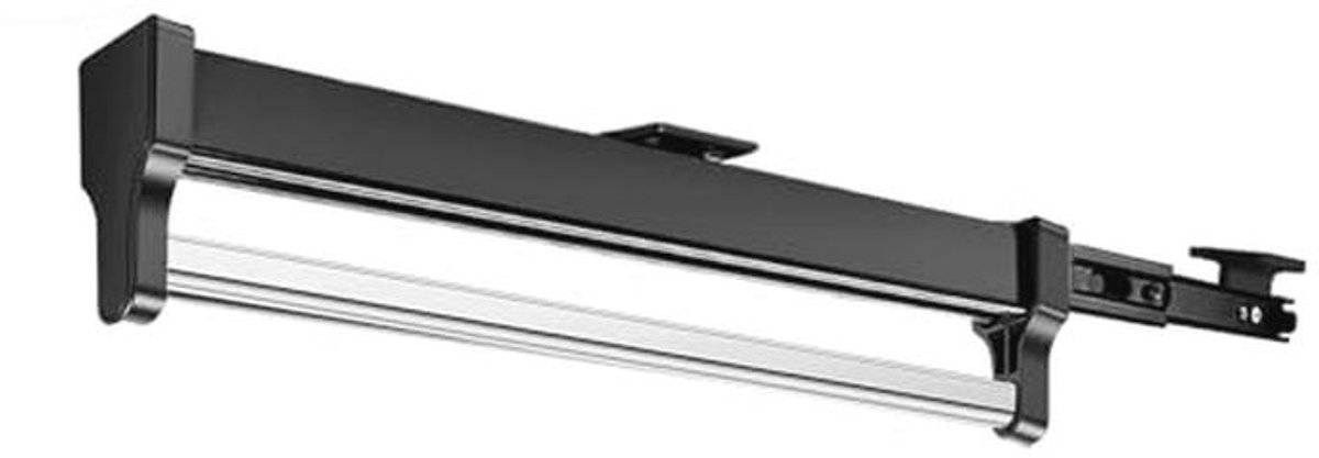 Verstelbare Telescopische Kledingstang voor Kast en Kledingopberging - 447 mm, Zwart