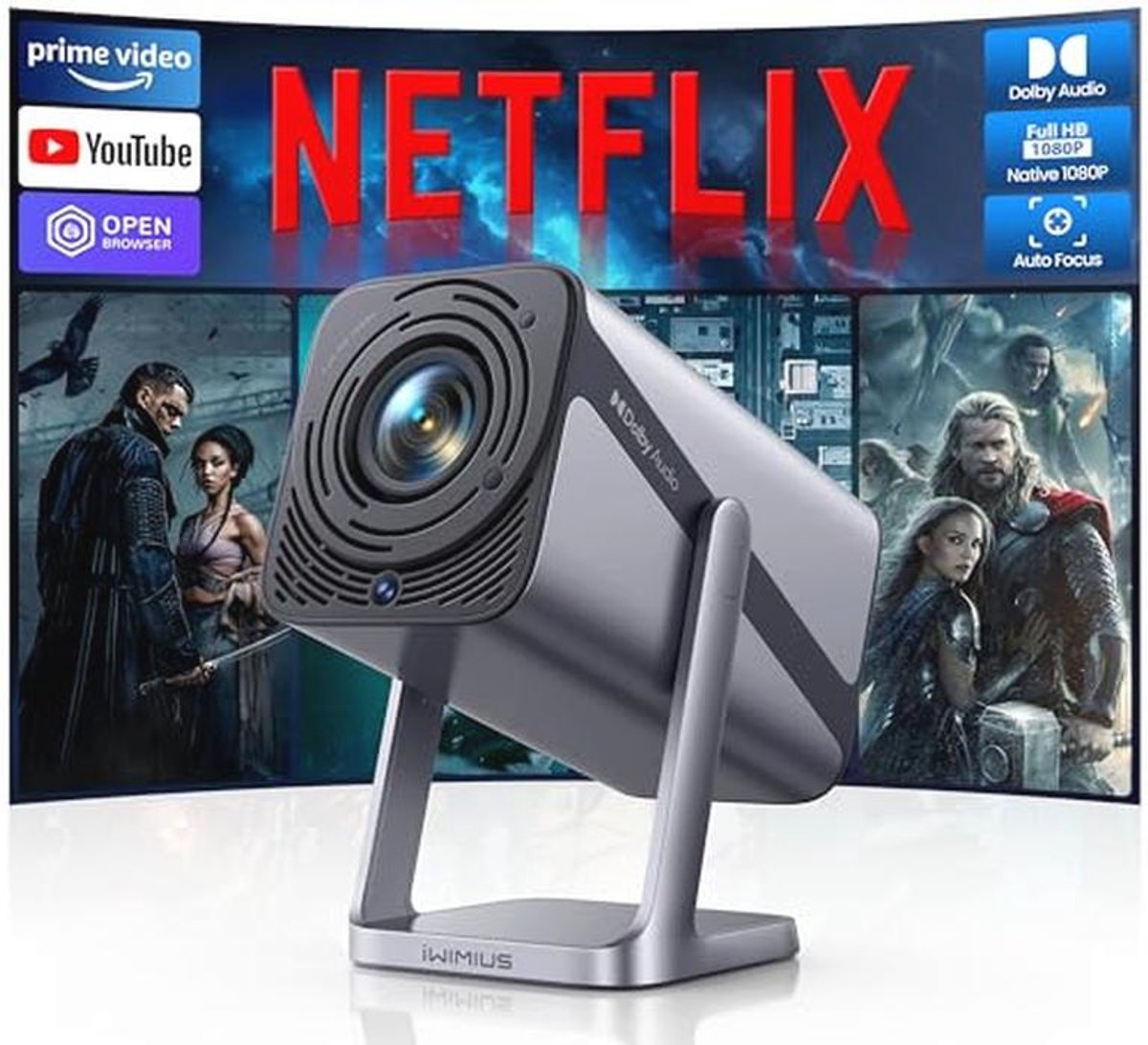 Smart Beamer 4K met Dolby Audio - Full HD 1080P, Wifi6 en Bluetooth