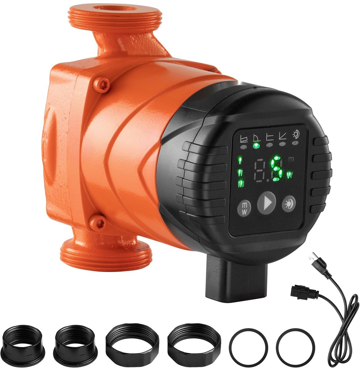 CV-circulatiepomp - LPS25-4BP/130 - Debiet 42 l/min - Opvoerhoogte 4 m - Gietijzer - Stille werking - Terugslagklep - Warmwatercirculatie