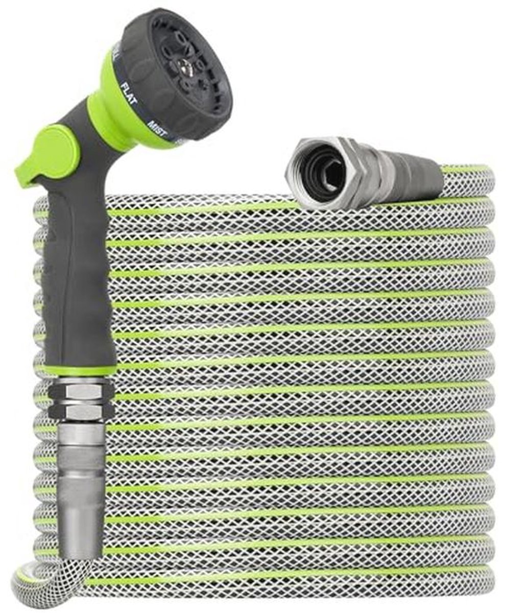 Flexibele tuinslang 100FT - Heavy Duty, Lichtgewicht Buitenslang met Draaibare Fittingen en Lekvrije Drievoudige Lagen