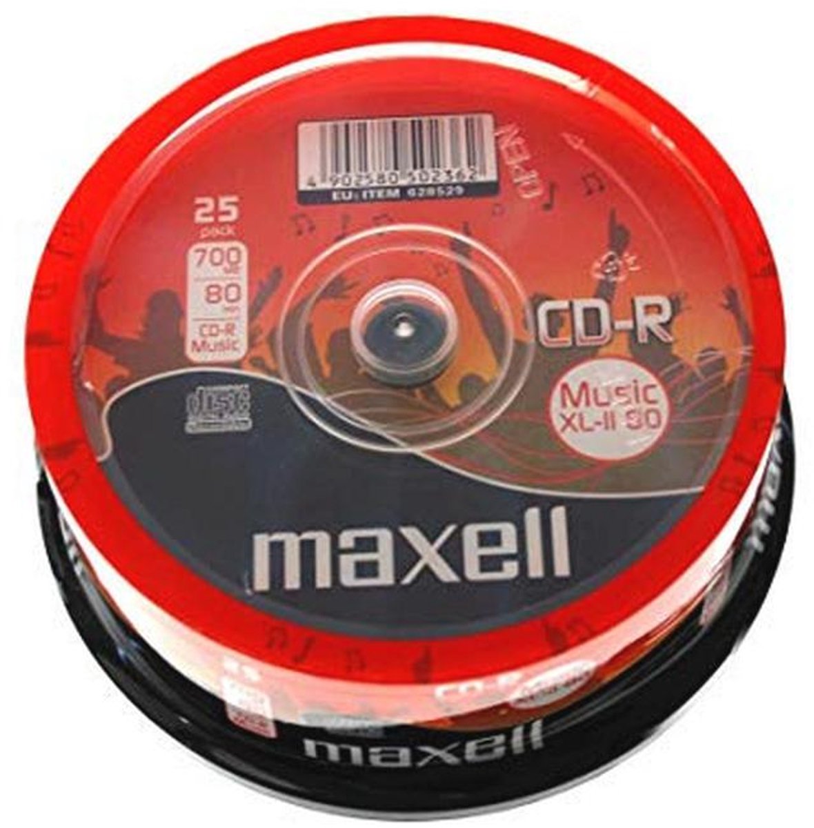 25 CD-R 700MB Muziek in Cake Box - 80 MU Blanco