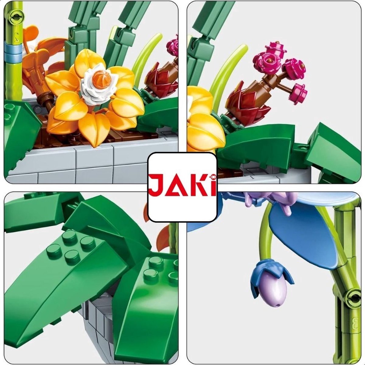 Jaki - Bloemenboeket orchidee | Botanical bloemenpracht orchideeën | Classic Creator STEM speelgoed bonsai bloemen mega bouwpakket compatibel met lego mould king | Icons modelbouw volwassenen | Bloemenpracht Kunstbloemen | 579 bloks — afbeelding 3