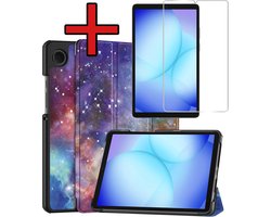 Hoesje - Geschikt voor Samsung Galaxy Tab A11 / A9 - Met Screenprotector - Hardcover Book Case - Trifold Bookcase Hoes - Hard Cover - Tablethoes - Galaxy
