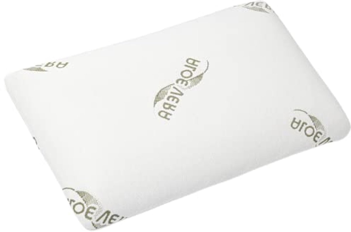 Orthopedisch Neksteunkussen van Traagschuim met Aloe Vera Hoes - 70x40 cm, Hoogte 12 cm