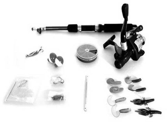 Jocca Fishing Set Draaiende Combo Zilver 1.80 m — afbeelding 5