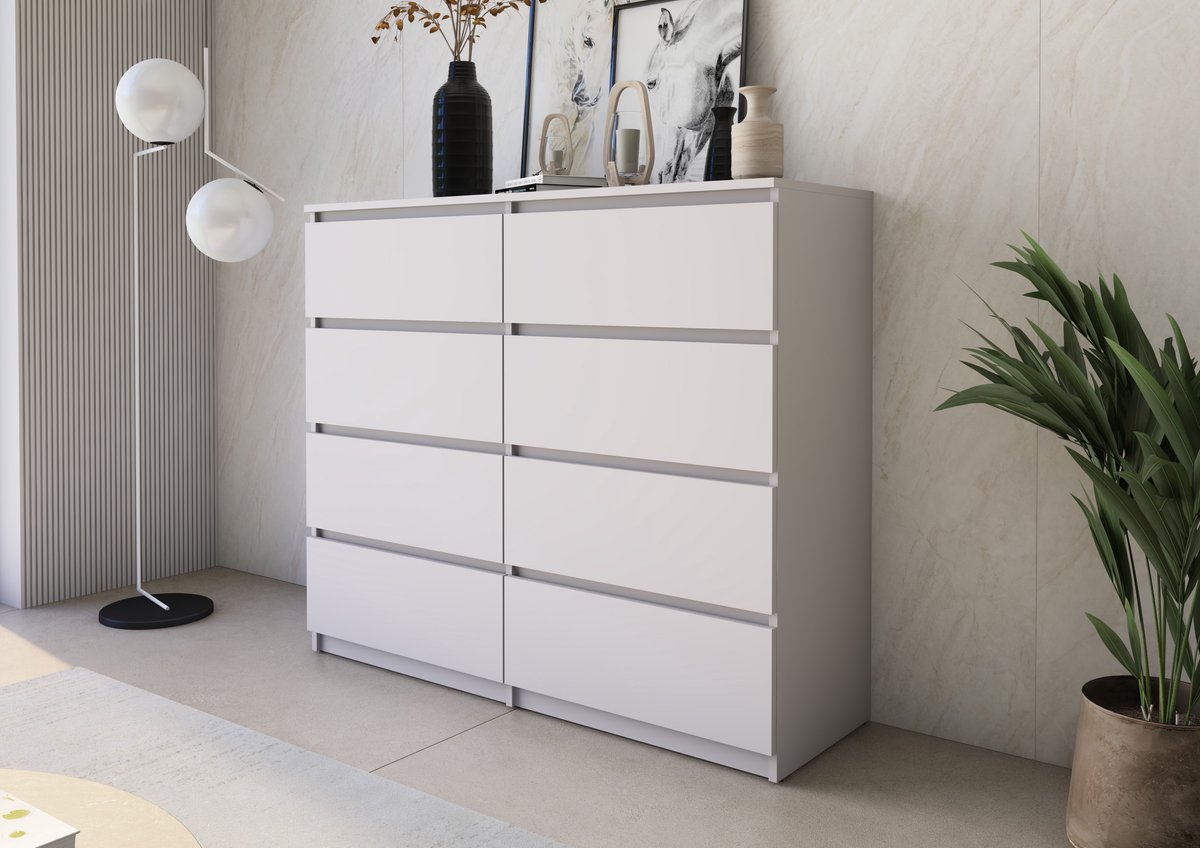 Pro-meubels - Ladekast Ibiza - Beige - 120cm - 8 lades - Kast - Commode - Slaapkamer