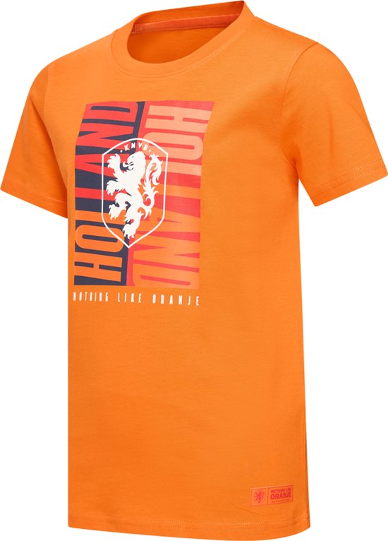T-shirt Big Logo Équipe Nationale Néerlandaise Homme - Taille M - Orange - KNVB - Vêtements de Fan - Marchandise Officielle - Football - T-shirt de Fan