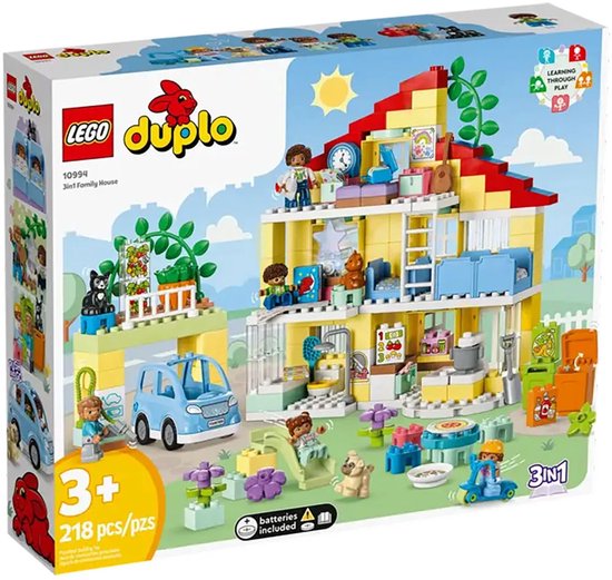 LEGO DUPLO Town 3in1 Familiehuis Speelgoed Poppenhuis voor 3+ Jarigen - 10994