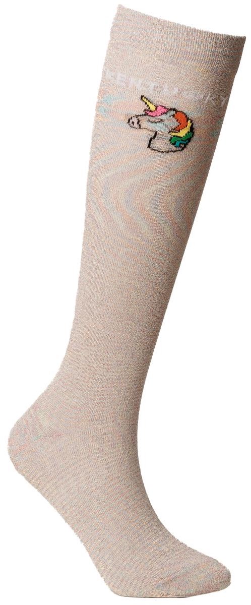 Kentucky Horsewear - Sokken glitter set of 3 wit eenhorn glitter 41/46