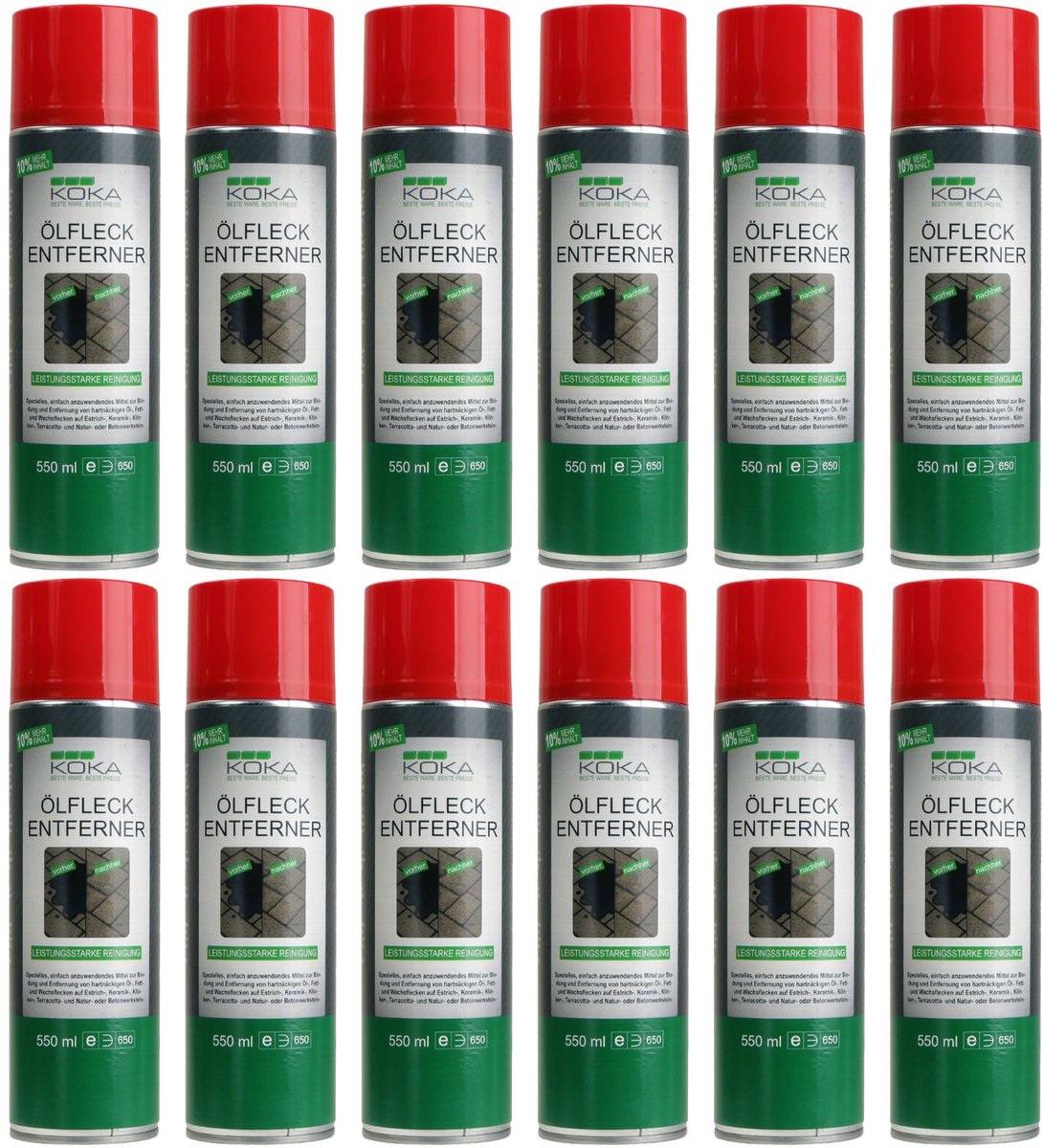 12x KOKA Olievlekverwijderaar Spray Olievlek Verwijderaar Bindmiddel Olievlekreiniger tegen olievlekken