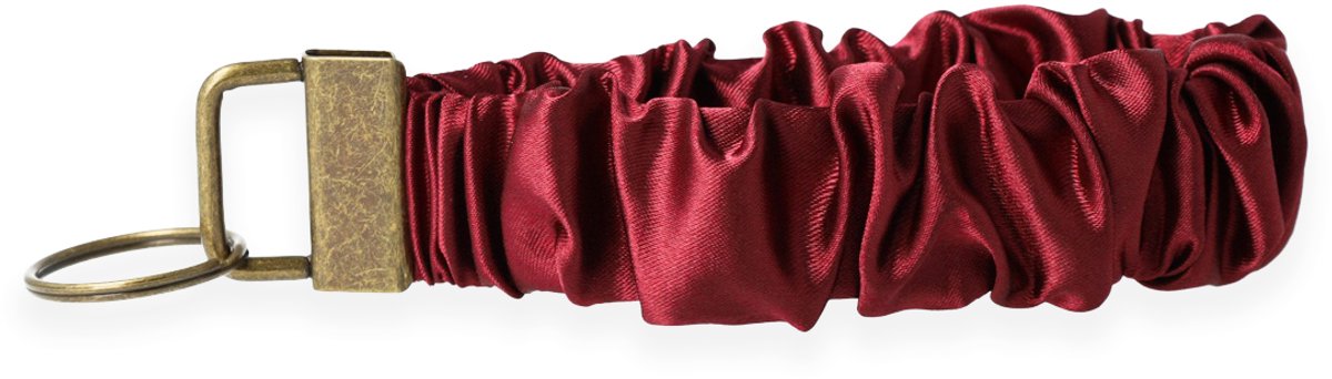 Lajetti - Scrunchie Sleutelhanger Bordeauxrood - Sleutelbos