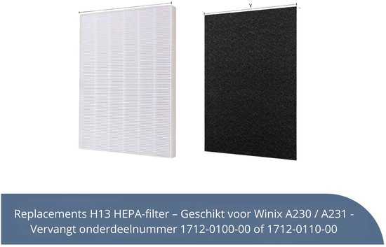 Foto: Replacements filterset voor winix p300 winix zero winix 2020eu luchtreinigers en meer 1 hepa filter 4 actieve koolstof voorfilters