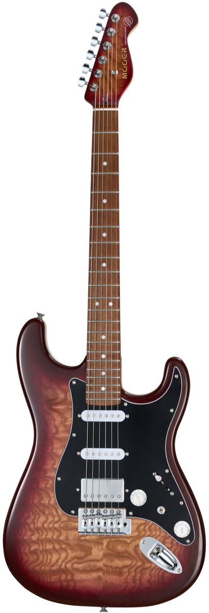 Mooer MSC20 Pro Amber Brown elektrische gitaar met gigbag