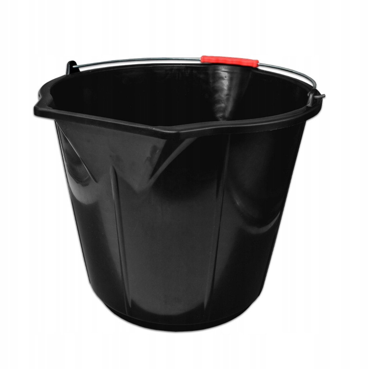 Bouwemmer 21L Zwart met Tuit - Duurzaam HDPE