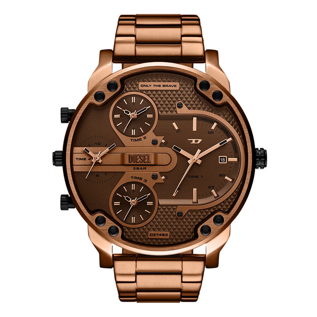 Diesel MR. DADDY SLIM Heren Horloge 54 mm - Bruin