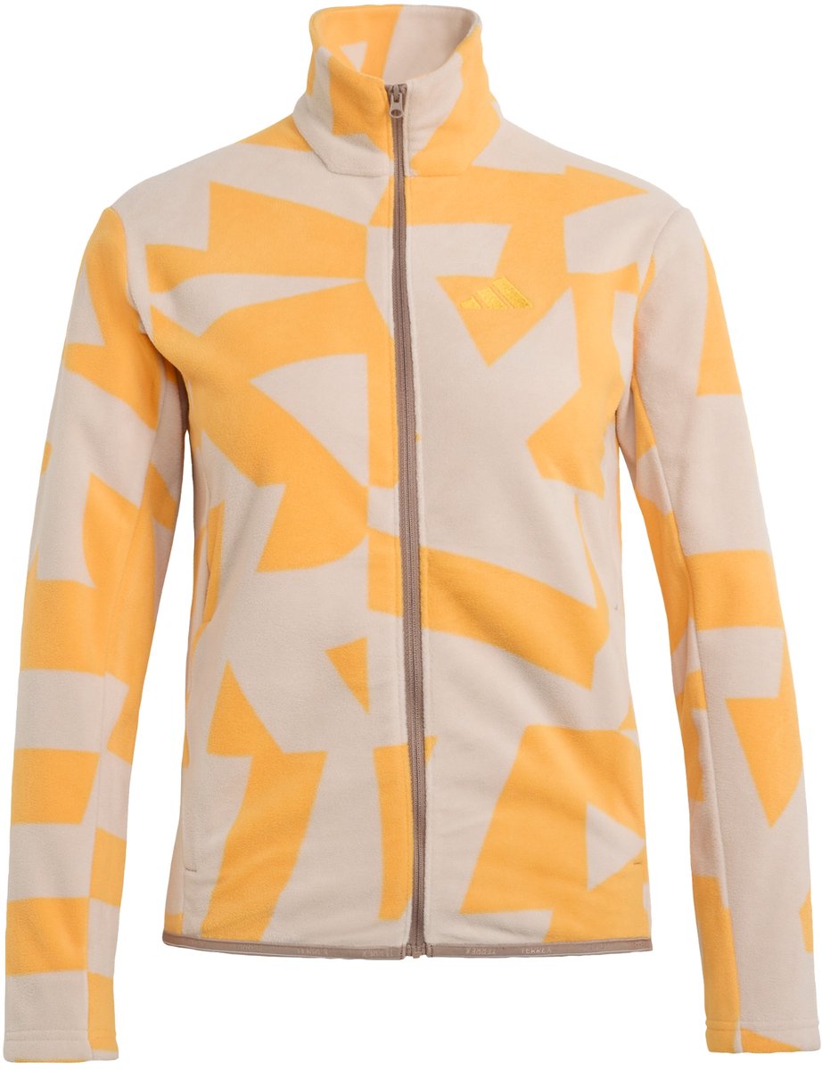 Adidas Terrex Terrex Multi Bedrukt Fleece Jack Met Lange Ritssluiting Kids Kinderen Bruin