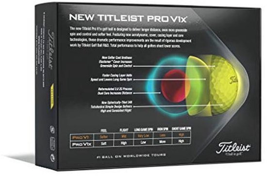 Golfballen Pro V1X - Geel, Volwassenen, Uniseks, Perfect voor Elke Golfer van Merkloos — afbeelding 4