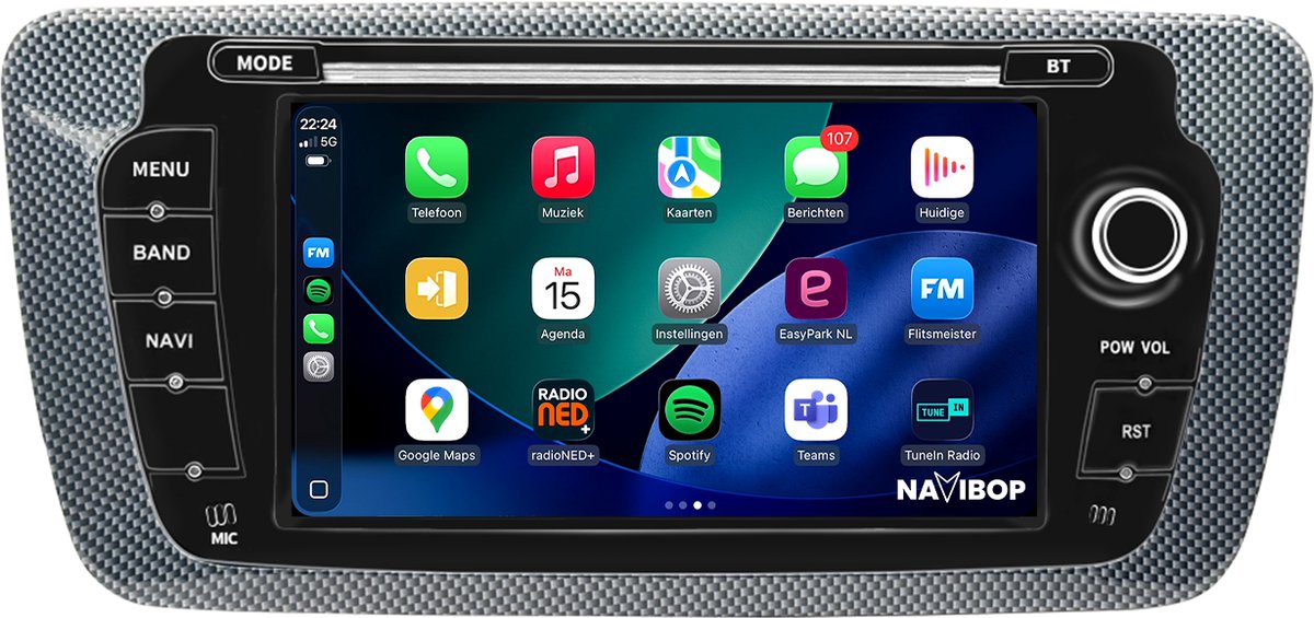 Geschikt voor Seat Ibiza | 7" Android 14.0 Autoradio met Draaiknoppen & Touchscreen | Apple CarPlay & Android Auto | 2GB RAM & 32GB opslag | Draadloze verbinding | HD Scherm | FM, AM, DAB+ Radio | Bluetooth handsfree bellen | 2009, 2010, 2011, 2012,