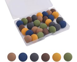Nordivar - Matte Push Pins Set van 30 - Ronde Punaises voor Kurkbord - Decoratieve Punaises - Schattige Punaises voor Muur - Prikbord Foto's Kaarten - Whiteboard - Huis Kantoor Klaslokaal (Morandi Color)