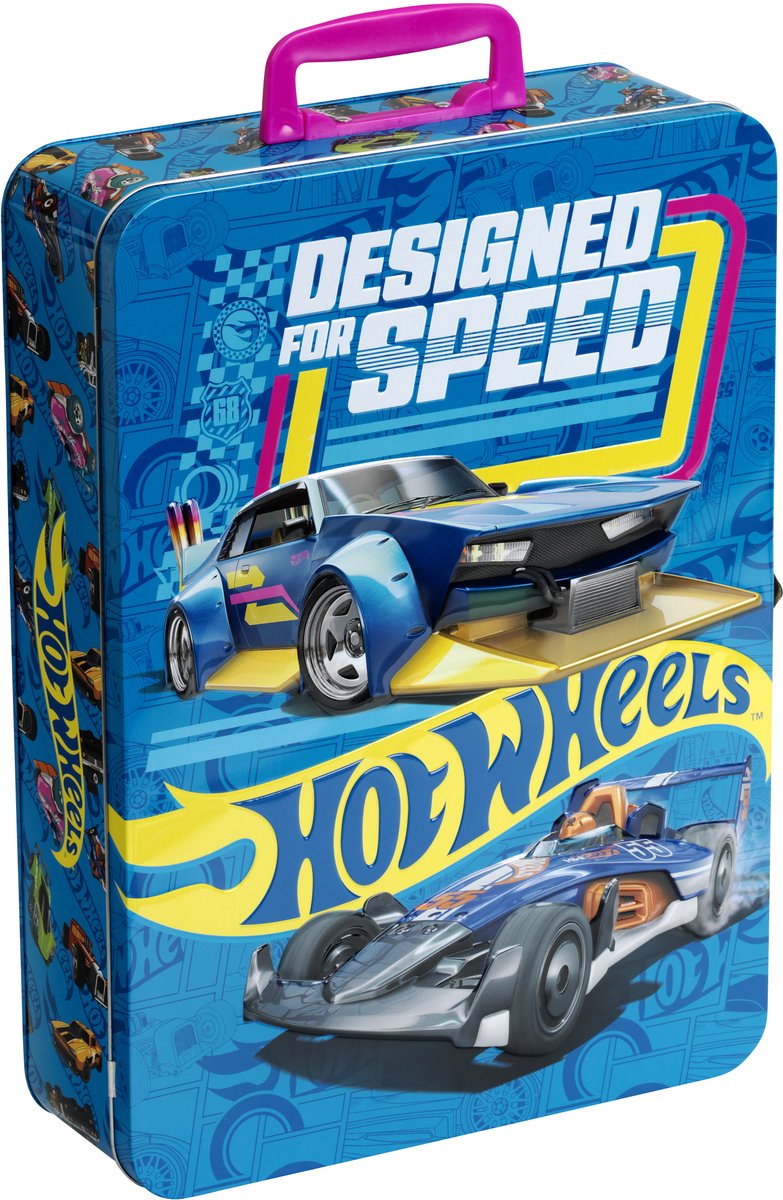 Klein Toys Hot Wheels verzamelkoffer - geschikt voor max. 50 auto's - 26x8,5x37,5 cm - blauw — afbeelding 2