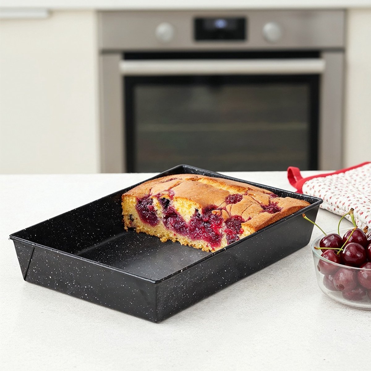 Bakvorm Graniet 36x24x6 cm - Springvorm - Vorm voor Bakken - Taartvorm - Bakplaat – foto 2