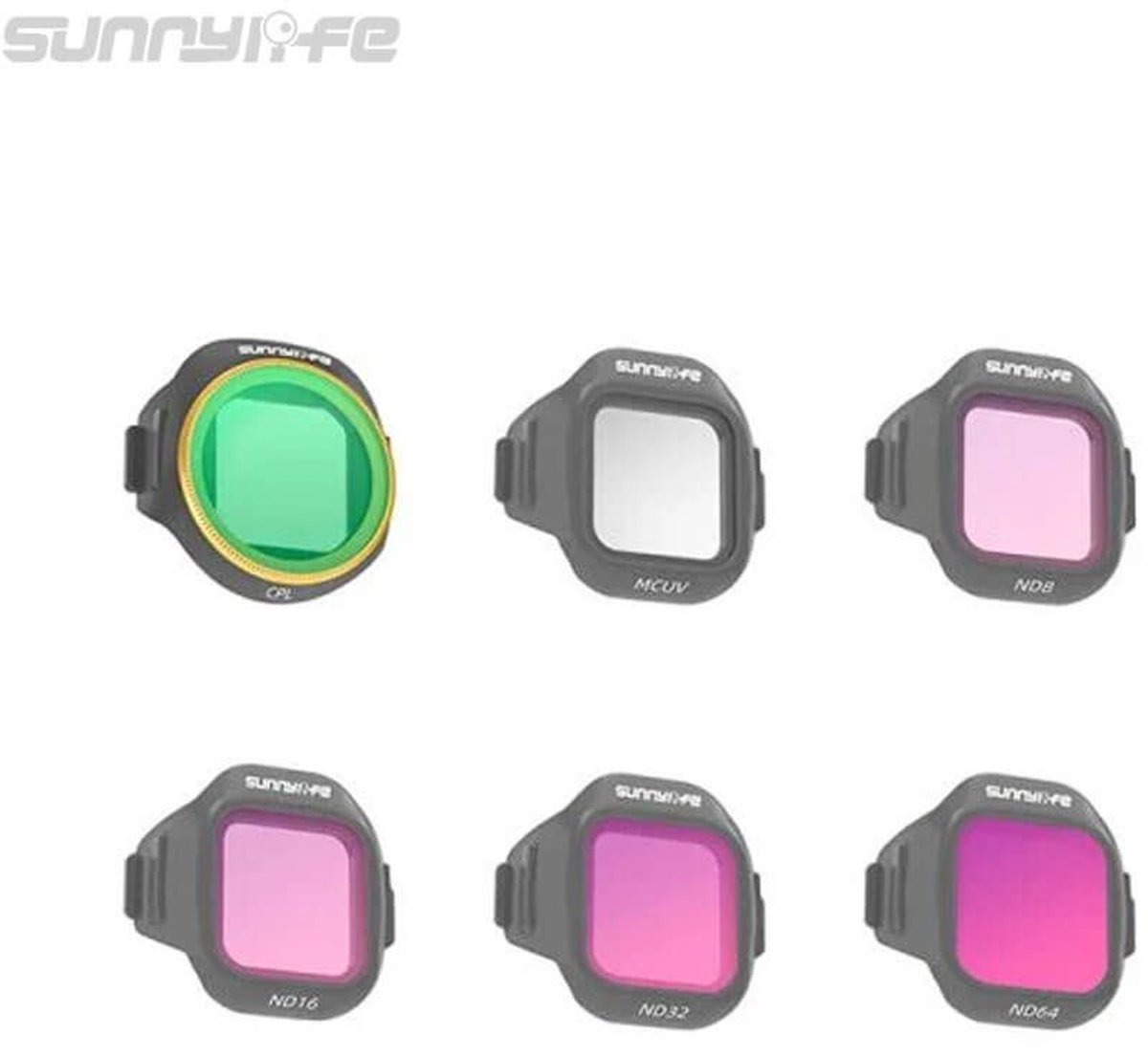 Sunnylife ND Filter Set (6-Pack) voor DJI Mini 5 Pro – MCUV, CPL & ND8/ND16/ND32/ND64 Filters