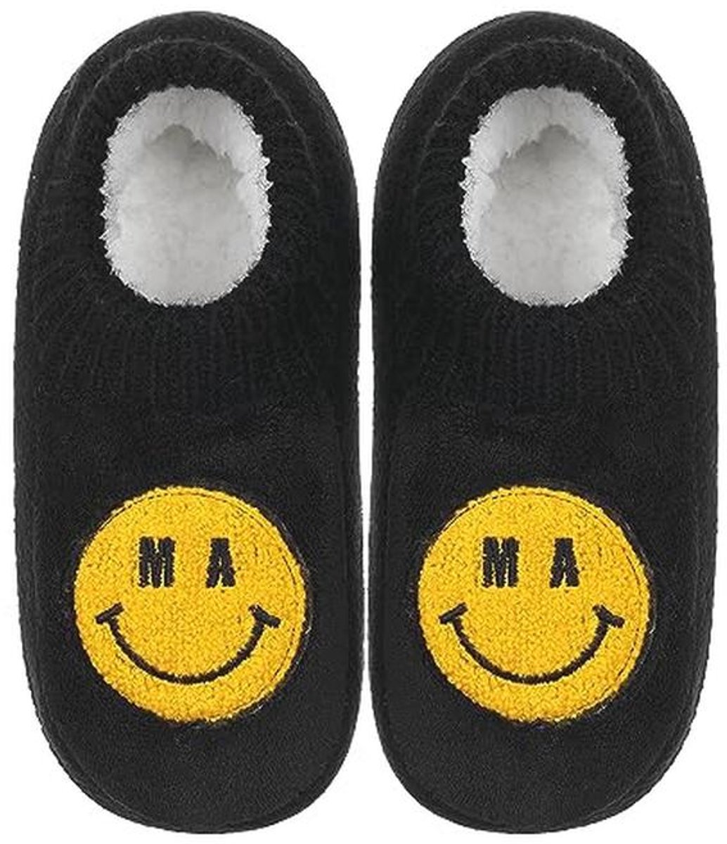 Warm Gebreide Pantoffelsokken voor Dames met Grappige Tekenfilm Patroon