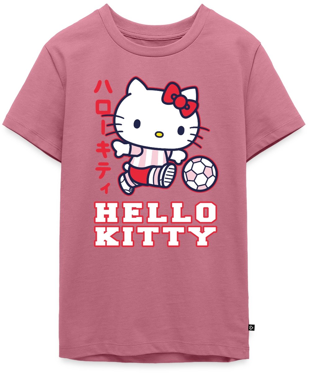 Hello Kitty Speelt Voetbal Premium T-Shirt Tiener