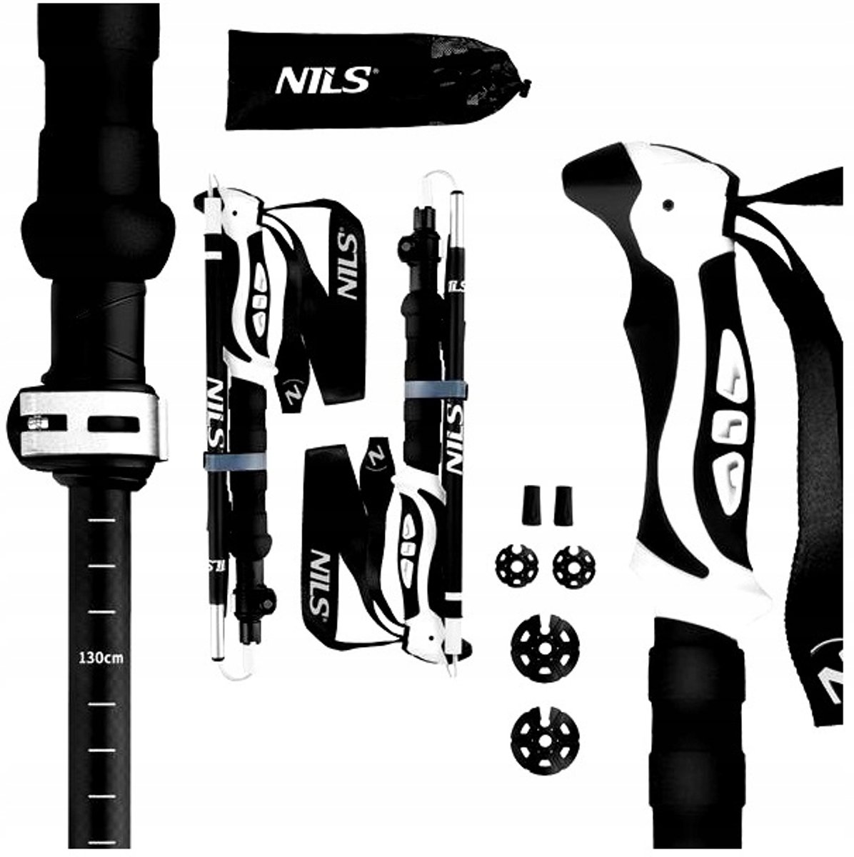 NILS TK8603 Nordic Walking-stokken - Opvouwbaar en verstelbaar