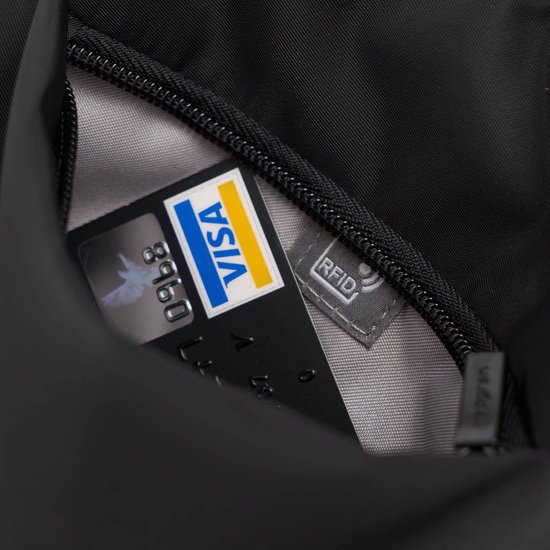 Hedgren RUSH – Mini sac bandoulière vertical avec protection RFID – Déperlant – Léger – Noir
