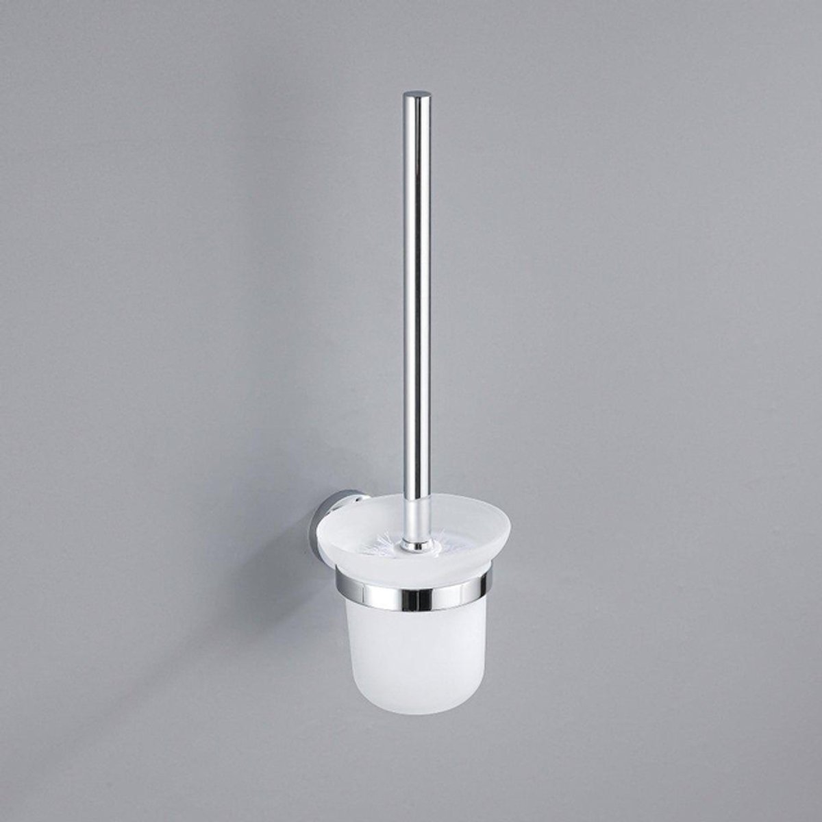 FugaFlow Eccelente Acces Toiletset 3-delig - toiletrolhouder zonder klep - toiletborstel - handdoekhaak dubbel rond - chroom