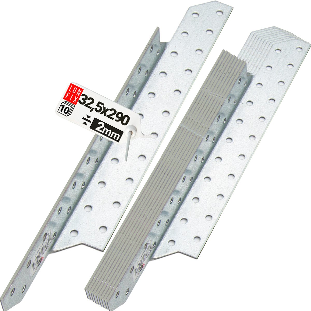 LUN FIX - Hoekverbinder - Verzinkt - 32x290mm - 10 stuks