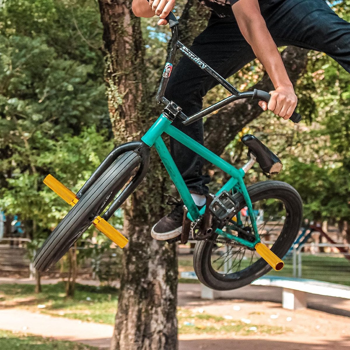 Aluminium Fietssteunen Anti-Slip BMX & Mountainbike Voetsteunen voor Assen