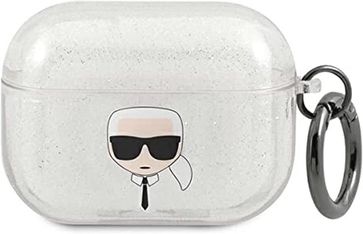 Beschermhoesje met Glitter voor AirPods Pro - Korte Karakter Hoofd Design