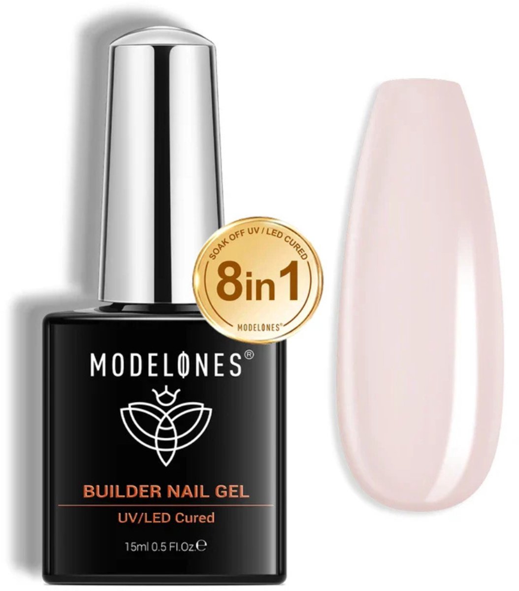 Modelones Nude Pink Builder Nail Gel - TPO & HEMA-free - 15 ml - UV/LED - Sterke & Nude Roze Builder Nagelgel