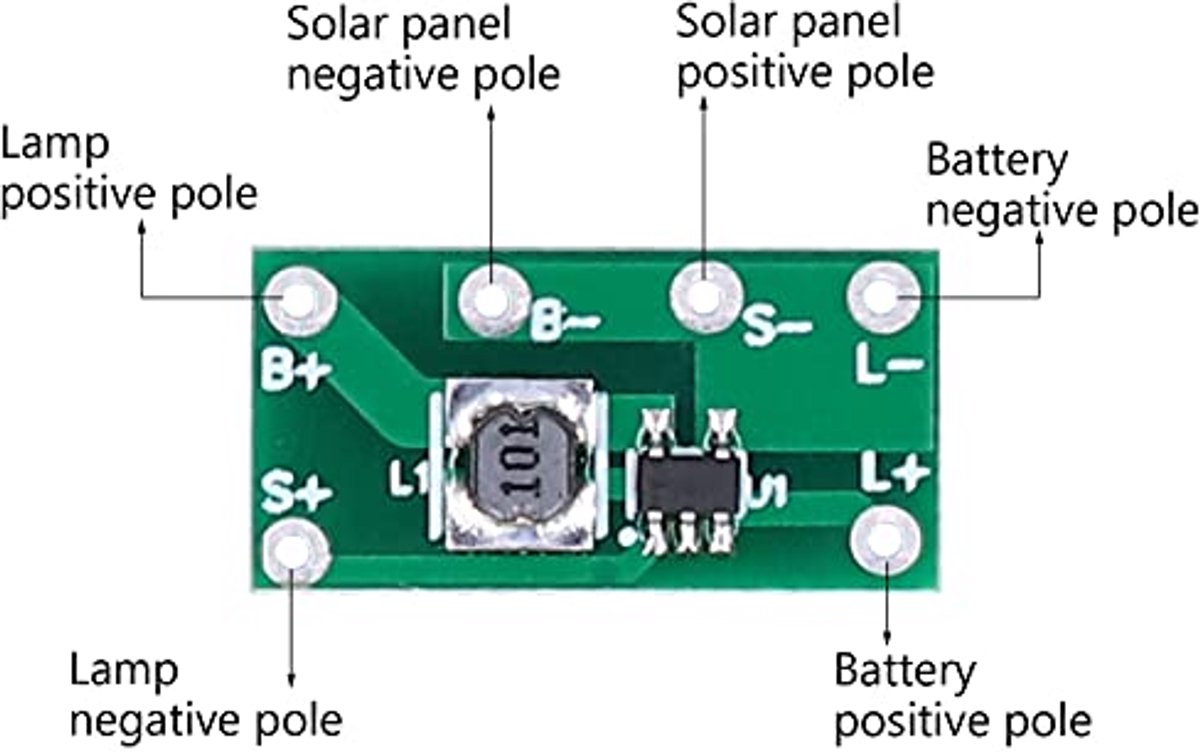 Zonne-licht printplaat, 10 stuks Solar Controller Module Solar Lamp Printplaat Zonne Licht Printplaat voor Road Stud Light Outdoor PCB Geen Knipperend, #111