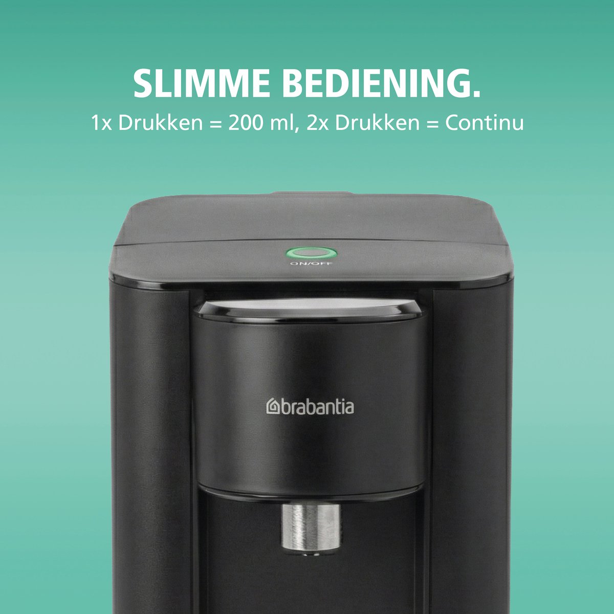Brabantia Heetwaterdispenser - 2.5 Liter Reservoir - 100℃ - Afneembare Watertank - Instant Waterkoker - Zwart - BBEK1103 — afbeelding 6