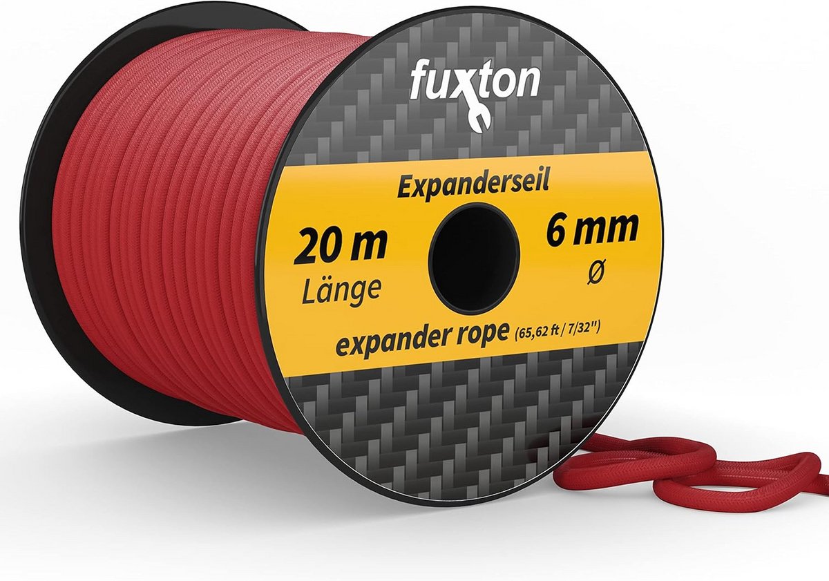 Elastisch Spanningskoord 5mm Rood - 20 Meter Sterk Bungee Touw